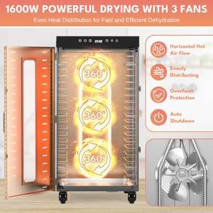 Mejor Venta de 20 bandejas de uso comercial de acero inoxidable Control Digital secador de frutas deshidratador de setas - Product Image 2