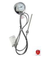 Capillary Thermometer 0-100C Rigid Stem SS304 Case 270mm Dial OEM/ODM IP66 Customizable Probe Length Class 1.5 Accuracy for