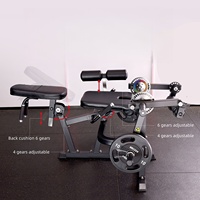Machine d'extension de boucle de jambe assise chargée par plaque de gymnastique en acier réglable
