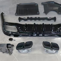 Design moderne, sorties d'échappement AMG, noir brillant, diffuseur arrière C63 pour Mercedes Benz Classe C W206 2022-2025 Sport