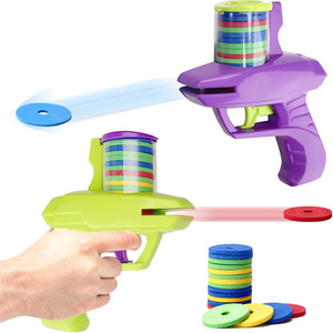 Pistola Lanzadora de Discos Voladores de Espuma EVA para Niños, Juguete Portátil Ajustable de Plástico para Juegos al Aire Libre, Venta al por Mayor - Product Image 1