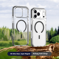 Coque Ice Armor magnétique transparente antichoc et anti-jaunissement compatible pour iPhone 18 17 16 Pro Max – Spécial USA