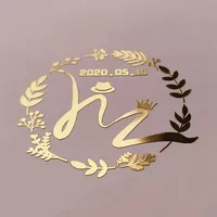 Autocollants personnalisés en vinyle 3D métallisé à transfert UV, étiquettes commerciales personnalisées avec logo, autocollants métalliques pour boîte cadeau, décalcomanies