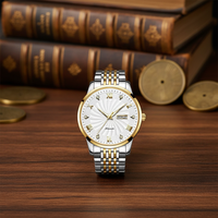 Montre de Plongée Automatique de Luxe pour Homme, Bracelet en Acier Inoxydable, Tendance Affaires, Étanche, Squelette Mécanique Lumineux