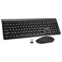 Keyboard dan Mouse Combo Vintage Original Terbaru TF300 2.4ghz Nirkabel Isi Ulang untuk Kantor