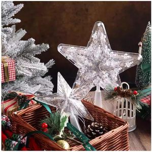 Waterproof LED Bright Stars <b>Christmas</b> Tree Topper Acrylic IP44 <b>Light</b> up Feature <b>Battery</b> Powered - Product Image 5