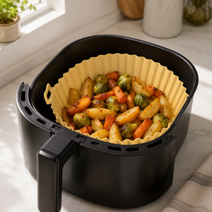 Revêtement en silicone de qualité alimentaire pour friteuse à air, réutilisable, imperméable, résistant à l'huile, avec rebord surélevé pour la cuisson en cuisine - Product Image 6