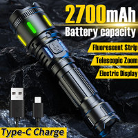 Nouvelle lampe torche portative à main ultra-lumineuse à haute intensité longue durée réglable à la mise au point laser ROHS pour le camping