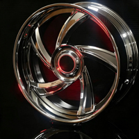 Jantes forgées 2/3 pièces 20 22 24 26 pouces 5 branches entièrement chromées polies à déport profond pour voitures américaines Muscle Cars Chevy Ford Dodge