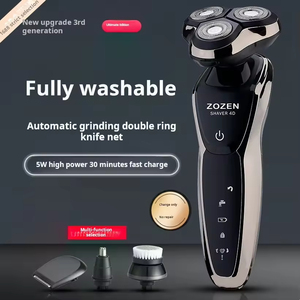 Rasoir électrique pour homme, étanche IPX7, multifonctionnel 4-en-1, triple lame 4D, tête de rasage rechargeable, pour l'élimination des poils durs de la barbe - Product Image 2