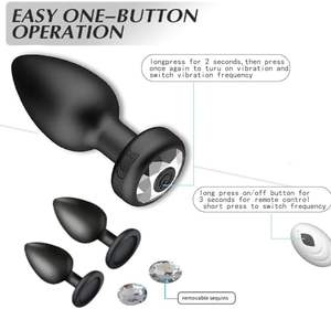 Беспроводной пульт дистанционного управления 10-частотный анальный штекер вибратор и массажер простаты секс-игрушки для мужчин и женщин Couples-3pcs взрослых Анальная пробка - Product Image 2