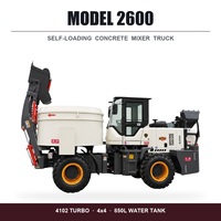 Camion malaxeur à béton de type tambour, 2 mètres cubes, avec moteur diesel pour projets urbains