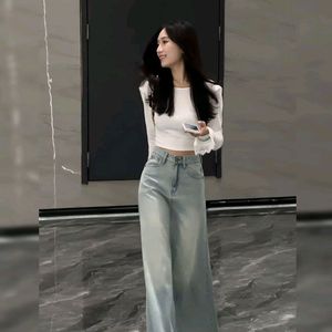 2025 American Europe Elegance with <strong>Artfully</strong> Crafted Light Blue Denim Maxi <strong>Skirt</strong> for Women High Quality Women's Jeans <strong>Skirt</strong> - Product Image 4