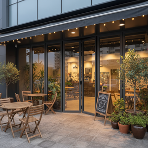 Portes pliantes gauche-droite avec une grande surface d'ouverture et une bonne luminosité, adaptées aux magasins, garages et portes <span class=keywords><strong>de</strong></span> sécurité - Product Image 4