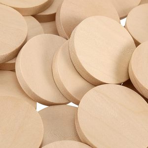 Wooden Slices 50 Pieces Natural <strong>Wood</strong> 5mm Thick Unfinished Discs Home Decor DIY Craft Materials for Photography - Product Image 2