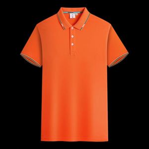 Made Quality Men's Summer Cotton Spandex Short Sleeved Solid Color Casual Embroidered Polo T-shirt Simple Top - Product Image 1