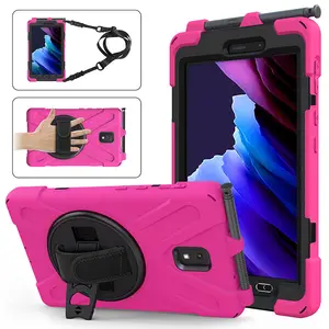 Untuk Samsung Galaxy Tab Aktif 3 8.0 Inci T570/T575 Shockproof Defender Silikon & PC dengan Pena Slot Tali Bahu Tablet Case