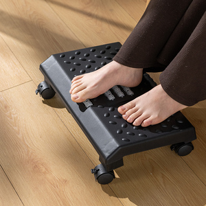 Yeni Plastik Rulo Masajlı Ayak Dayama Taburesi, Üniversal Tekerlekler, Yuvarlak Kenarlar, Güçlendirilmiş Yapı, Ofis İçin Ergonomik Ayak Dayanağı - Product Image 1