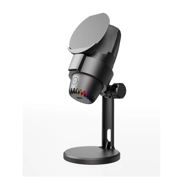 2026 NEW USB Gaming Microphone Noise Canceling Condenser Microphone with Anti-Spray Net RGB Live Desktop USB Microphone