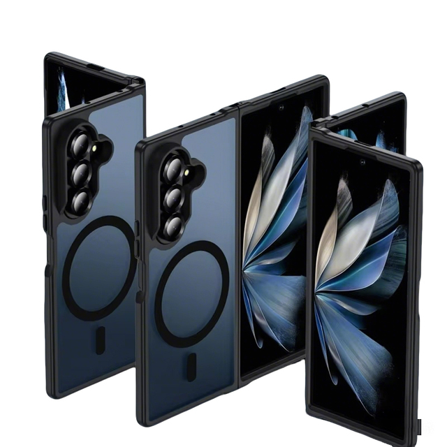 Full Cover Magnetic Mobile Phone Cases For Samsung Galaxy Z Fold 7 Translucent Cover with Magnet for Z Fold7 Matte Cases New