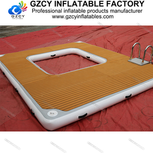 Piattaforma Galleggiante Gonfiabile in <span class=keywords><strong>Legno</strong></span> per Esterni, Isola Galleggiante per Yacht, Certificata CE, Piattaforma Galleggiante per Moto d'Acqua con Scaletta - Product Image 6