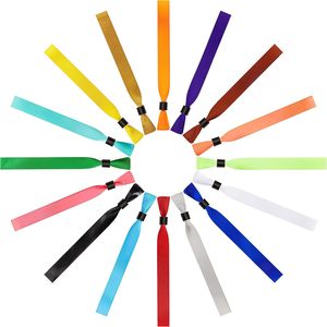 Pulseras Personalizadas de Poliéster para Eventos, Bandas Ajustables de Tela Satén con Cierre Deslizante para Festivales, Conciertos, <span class=keywords><strong>VIP</strong></span>, Proveedor Mayorista OEM - Product Image 1
