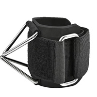 Bestseller transfrontalier : Sangles de cheville et bandes de poignet réglables en polyester avec fermeture à crochet pour entraînement de force (Lat Pulldown, Chest-press)