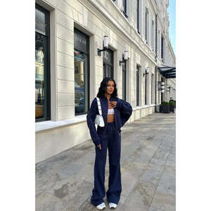 Survêtement bleu marine avec fermeture éclair - Product Image 3