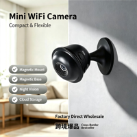 Kamera WiFi Mini Dome 1080P 120 128GB Mikrofon Internal Penglihatan Malam Mendukung Kartu Memori Penyimpanan Cloud Sensor CMOS-2MP