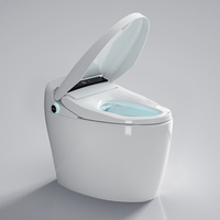 WC intelligent One Piece, nouveau design, avec fonction de lavage, éclairage nocturne, pulvérisation ABS, WC sans réservoir, entièrement automatique, intelligent