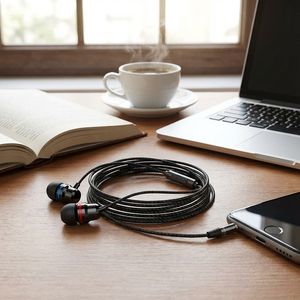 Cavo Audio Stereo AUX JEB003 Tipo C Maschio-Maschio con Rivestimento in PVC e Schermatura Intrecciata per Auto, Disponibile in Magazzino - Product Image 4