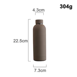 Copo de aço inoxidável 304 com logotipo personalizado de fábrica, garrafa de água com isolamento de parede dupla, copo térmico de 500 ml