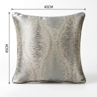 Housse de coussin décorative de style moderne en jacquard métallique abstrait, décoration de luxe pour la maison, housse de coussin personnalisée