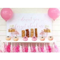 Coffrets cadeaux polygone motif beignet rose avec fenêtre boîtes à bonbons pour enfants anniversaire fêtes de noël impression en relief
