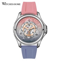 Fabricant de montres OEM ODM avec logo de marque privée, montres personnalisées à roue étoilée et heures sauteuses, cadran automatique dégradé, saphir