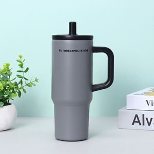 Vacuum <b>Coffee</b> Travel <b>Cup</b> 710ml Stainless Steel Tumbler <b>with</b> Portable Handle Lid and Reusable <b>Straw</b> - Product Image 4