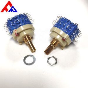 Nuevo Interruptor Rotatorio y de Posición Personalizado de Metal, Eje Plano de 6mm de Diámetro, Forma de 29mm, 2 Polos, Multicapa, 24 Bits - Product Image 6