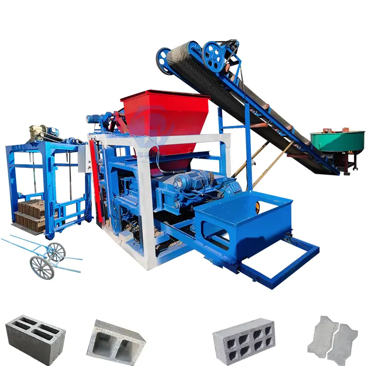 Hydraulischer Ziegel Qt4-25 Herstellung von Formwerkzeug Zementziegel Stein Lehmziegelherstellungsmaschine Südafrika