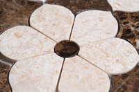 Venta al por mayor barato flores de cerezo patrón mármol mosaico azulejo en piscina baño cocina inodoro piso pared azulejo