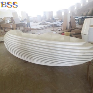 Hotel Front <strong>Desk</strong> Design Contemporary <strong>Art</strong> <strong>Deco</strong> Best Quality Custom Made Luxurious White Corian Modern Front <strong>Desk</strong> Hotel - Product Image 5