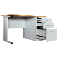 Meubles de bureau commerciaux modernes et luxueux en acier durable, design exécutif, vente en gros d'usine, table en métal personnalisée