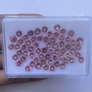 Piedra Preciosa Suelta de Turmalina Rosa Bebé Natural de 6mm 8mm, Corte Brillante Facetado, Calidad AAA, Certificada por IGI para Joyería - Product Image 1