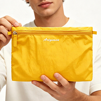 Sac de toilette léger en nylon Ripstop à marque privée, logo personnalisé, vente en gros OEM, cadeau promotionnel, rangement de voyage unisexe