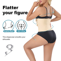3180 Gaine amincissante invisible pour femme à double couche, douce et à forte compression