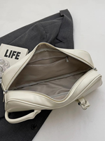 Sac à bandoulière rectangulaire en cuir PU de luxe pour femme, avec fermeture éclair, tendance et populaire, sacs à main de marque