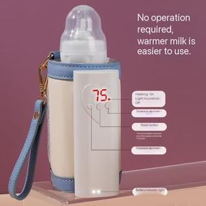 Portable Bottle Warmer Fast Heating Accurate <b>Temperature</b> <b>Control</b> Milk Bottle Warmer Cover Multifunctional ABS Leather for Home - Product Image 2