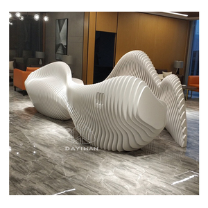 Đồ Nội Thất Thương Mại Đồ Nội Thất Thương Mại Hình Bàn Tiếp Tân Thiết Kế Bàn (Quảng Đông) Khách Sạn Cong Sang Trọng Màu Trắng - Product Image 3