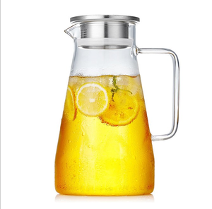 Pichet à thé glacé avec couvercle, 2.0 l, 68 onces, vendu avec <span class=keywords><strong>carafe</strong></span> à eau chaude et froide, pour thé glacé, lait, jus de boissons, carpe - Product Image 1