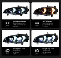 Nuevos Faros Delanteros LED de 12V Actualizados para BMW X5 E70 2007-2013, Lámpara de Proyección AFS, Luz Diurna DRL, Señal de Giro Secuencial con Certificación E-Mark