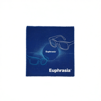 Chiffon de nettoyage en microfibre sans peluches, blanc, carré, uni, Euphrasia, Sub044, 30g, fabriqué en Italie pour lunettes et lunettes de soleil